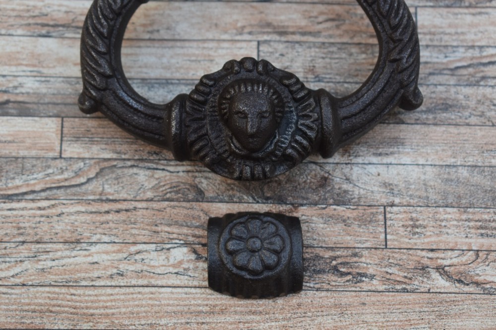 Vintage Style Cast Iron Knocker Prince Face Design Front Door Gate Pull Handle