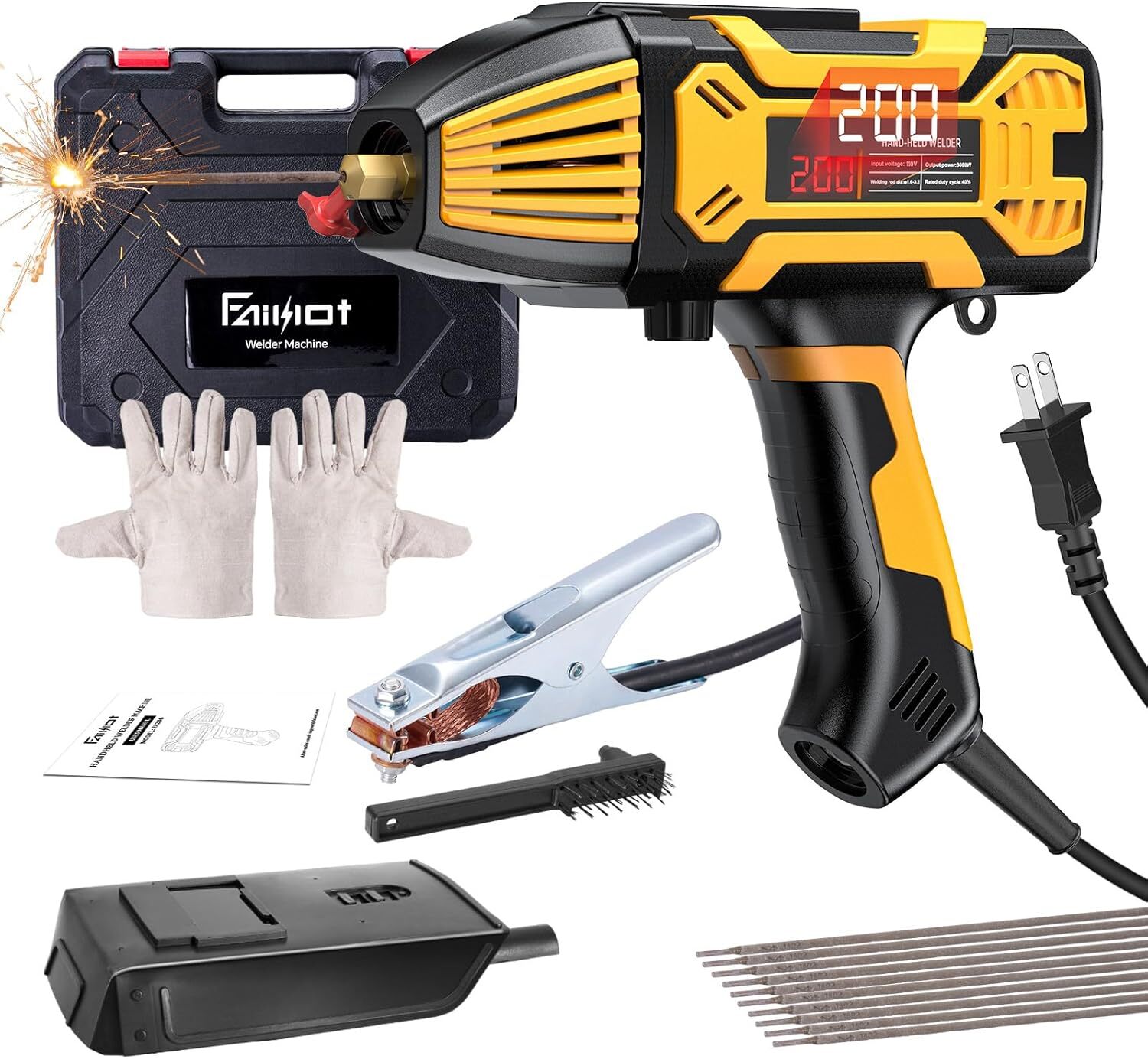 Handheld Welding Machine 110V Stick Welder IGBT Inverter Electric ARC Welder Gun