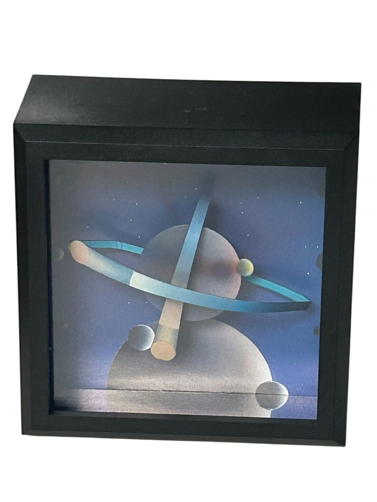 Outer Space Desk Clock by Douglas Chalk 1987 Postmodern German Quart Tested