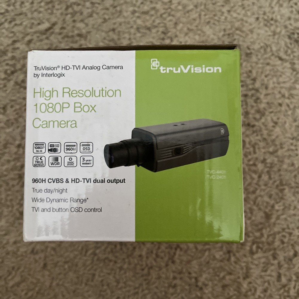 True vision, high resolution, 1080 P box camera, industrial security camera