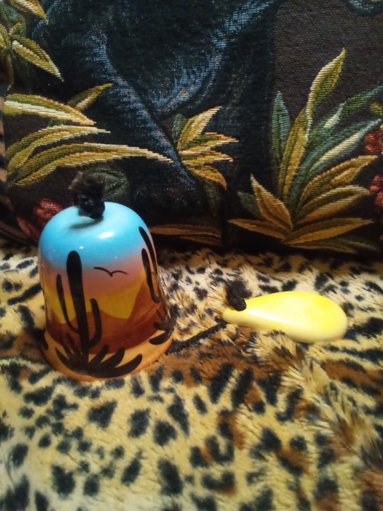Ceramic wind bell,southwestern theme.