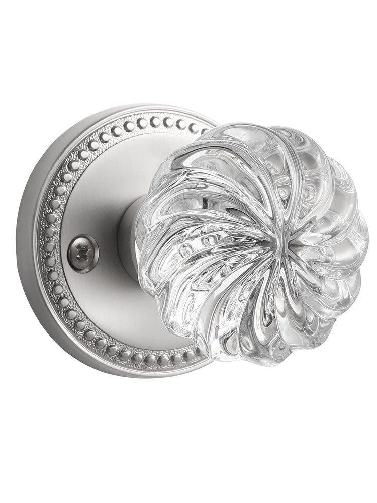 1 Pack Crystal Door Knobs Nickel Door Knob Brushed Nickel Passage Door Knobs ...