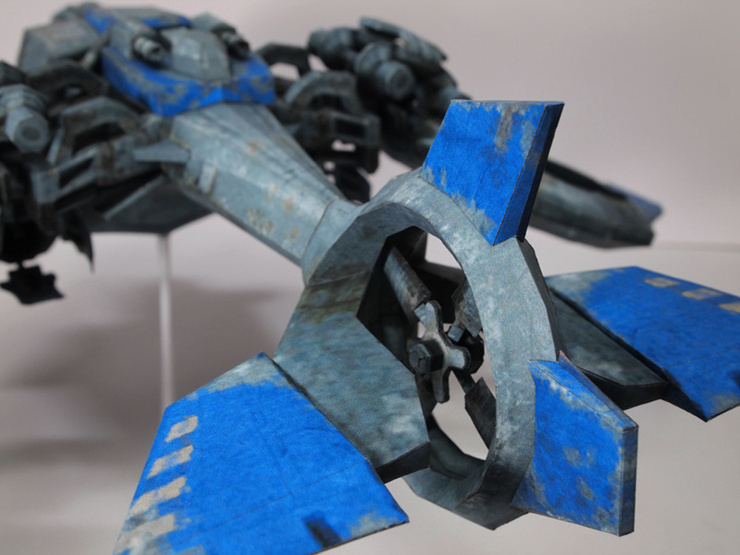 3D paper model Handmade diy Gift Attack Ship Planet Ship Banshee paper model 11c