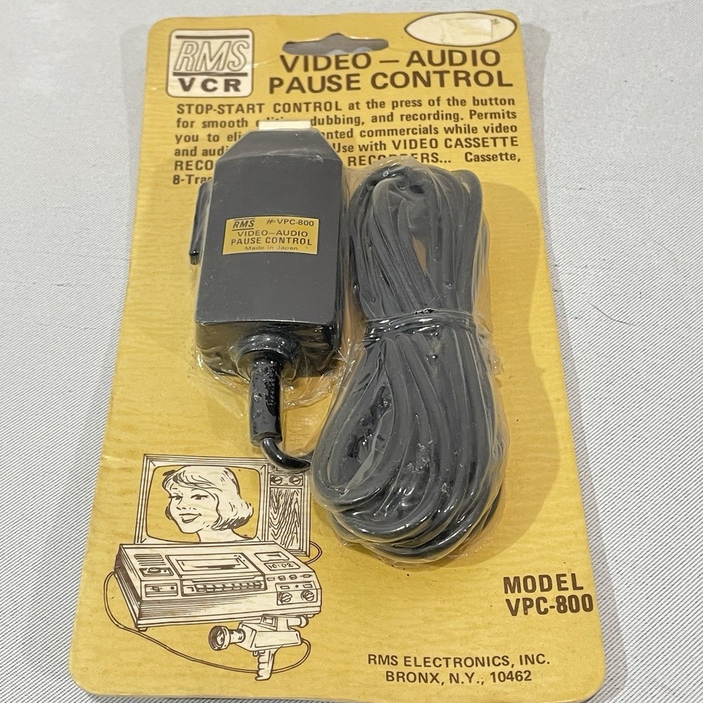 Vintage Electronics RMS VHS video audio control Manual Stop Start Button VPC-800