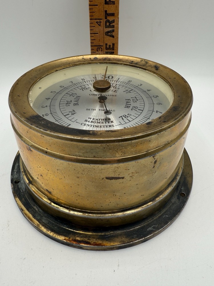 Seth Thomas Vintage Brass Barometer