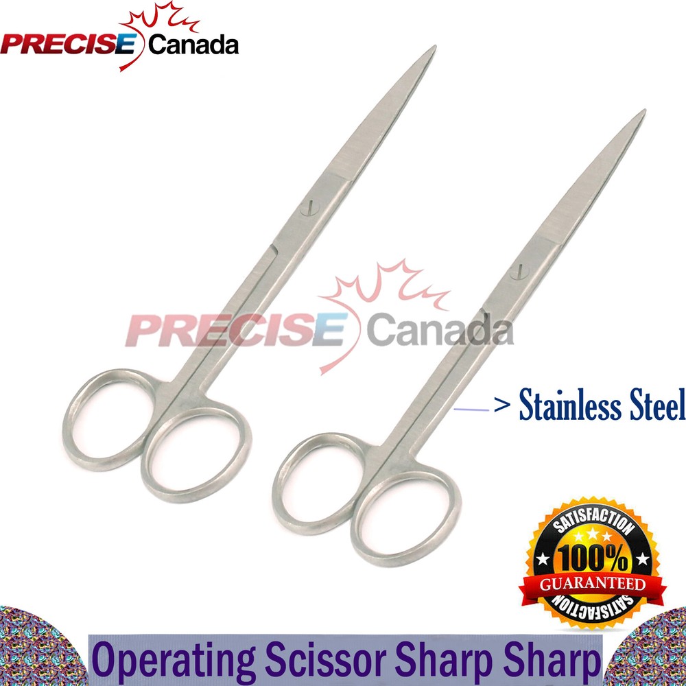 2 Super Cut Operating Scissors 6.5" Straight Sharp Sharp Surgical Instruments
