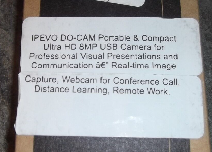 IPEVO DO-CAM PORTABLE & COMPACT ULTRA HD 8mp USB CAMERA