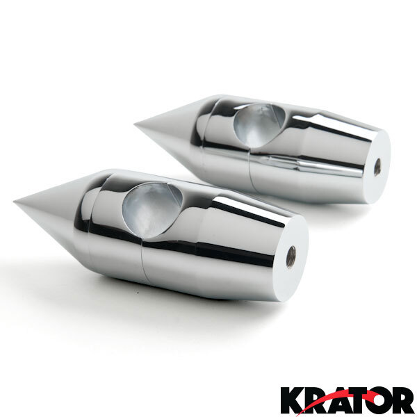 Chrome Spike Handlebar Risers For Harley Custom Springer Bobber Chopper 1" Bars