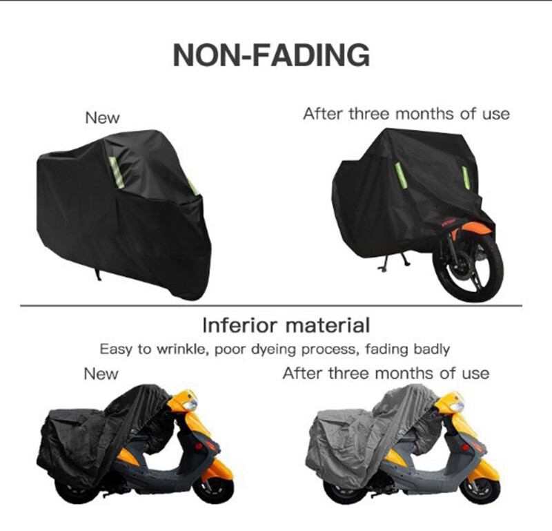 Motorcycle Cover Waterproof Heavy Duty for Winter Outside Storage Snow Rain XL