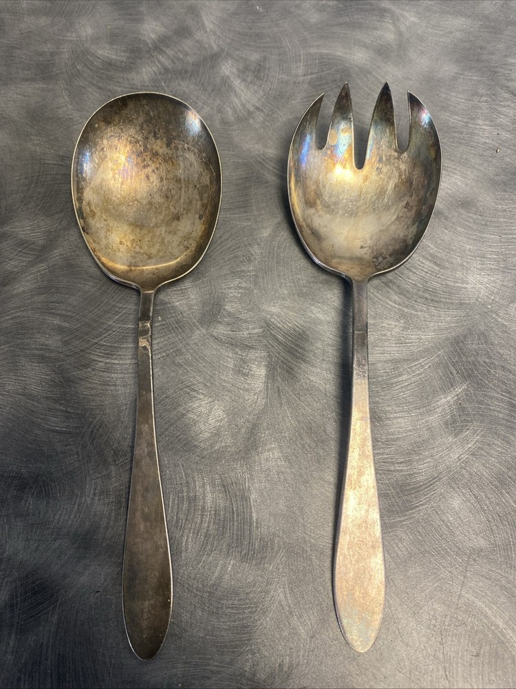 Reed & Barton Silver Plated Pasta Serving Spoons