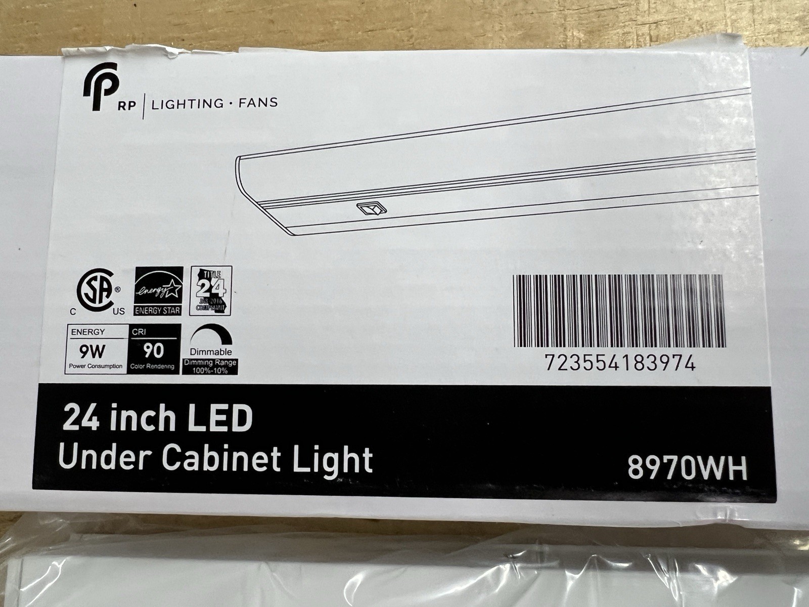 Royal Pacific 24-Inch LED Under Cabinet Light Dimmable, Linkable, Hardwire 120V