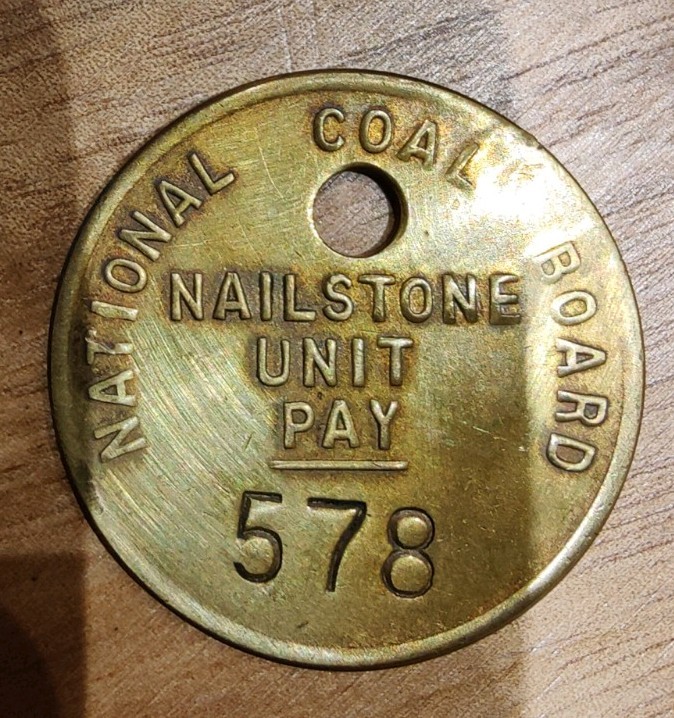 Nailston Colliery Pit Check marked NCB Nailstone Unit Pay 578