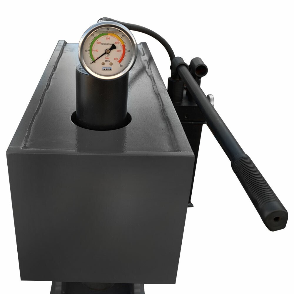 C-Frame 16 Ton Hydraulic Press 7-7/8" Stroke 2-Speed Hand Pump with Gauge