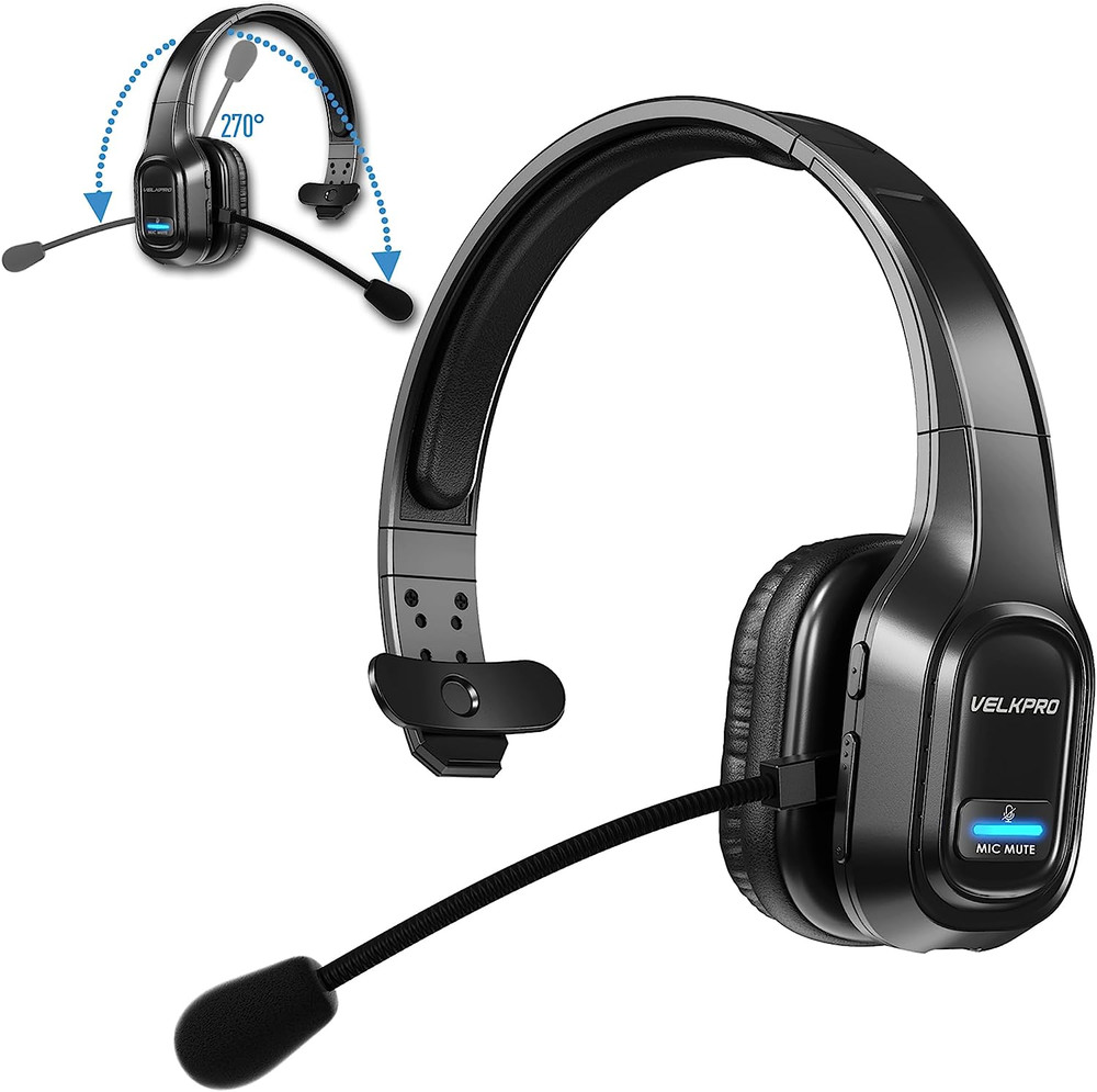 Noise Cancelling Bluetooth Headset Wireless Headphone for Trucker Truck Driver