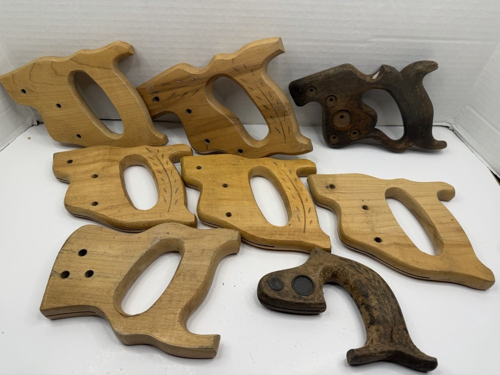 8 Assorted Wood Crosscut Saw Handles
