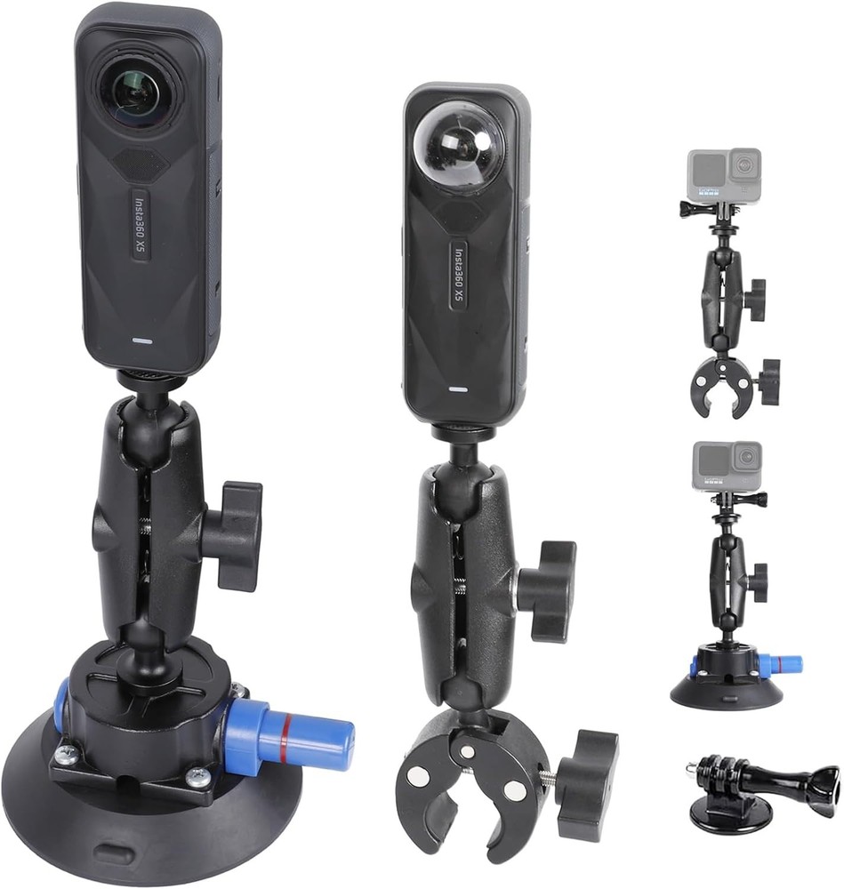 Camera Air Pump Vacuum Suction Cup Handlebar Mount Kit Compatible with Insta3...
