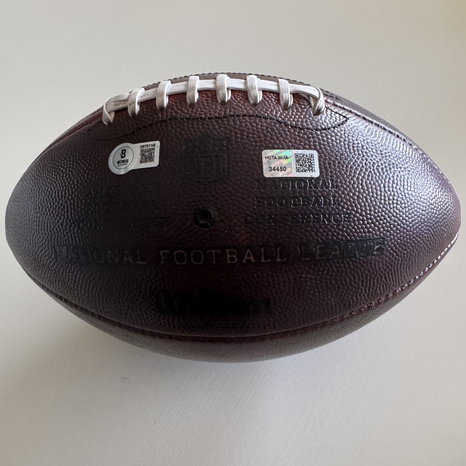 🏈Mike Evans GAME-USED💪Signed +Inscribed Ball Tampa Bay Buccaneers 24-25 Season