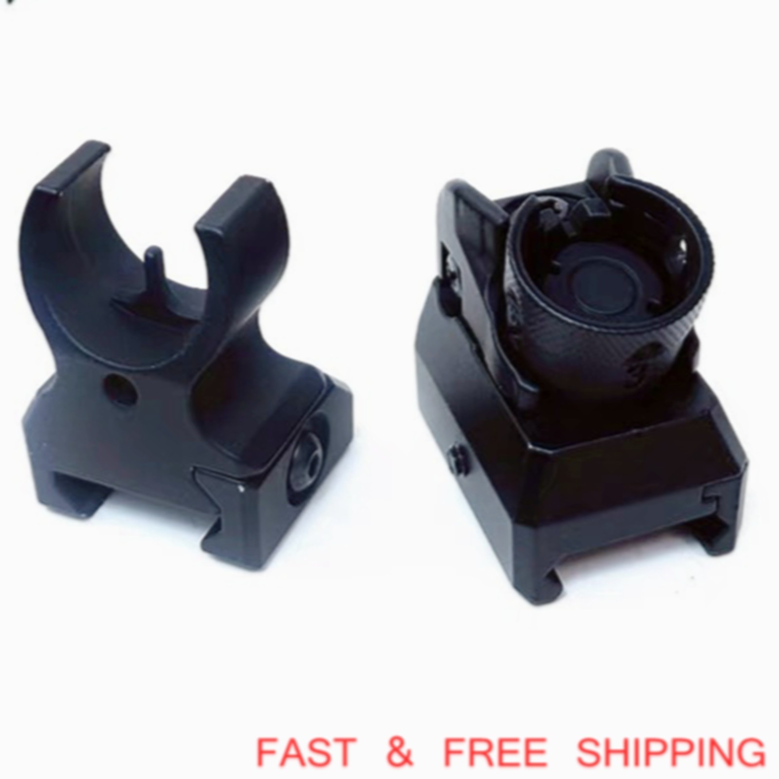 T actical Iron Low Profile Front & Rear Sight Set For P icatinny D iopter S cope