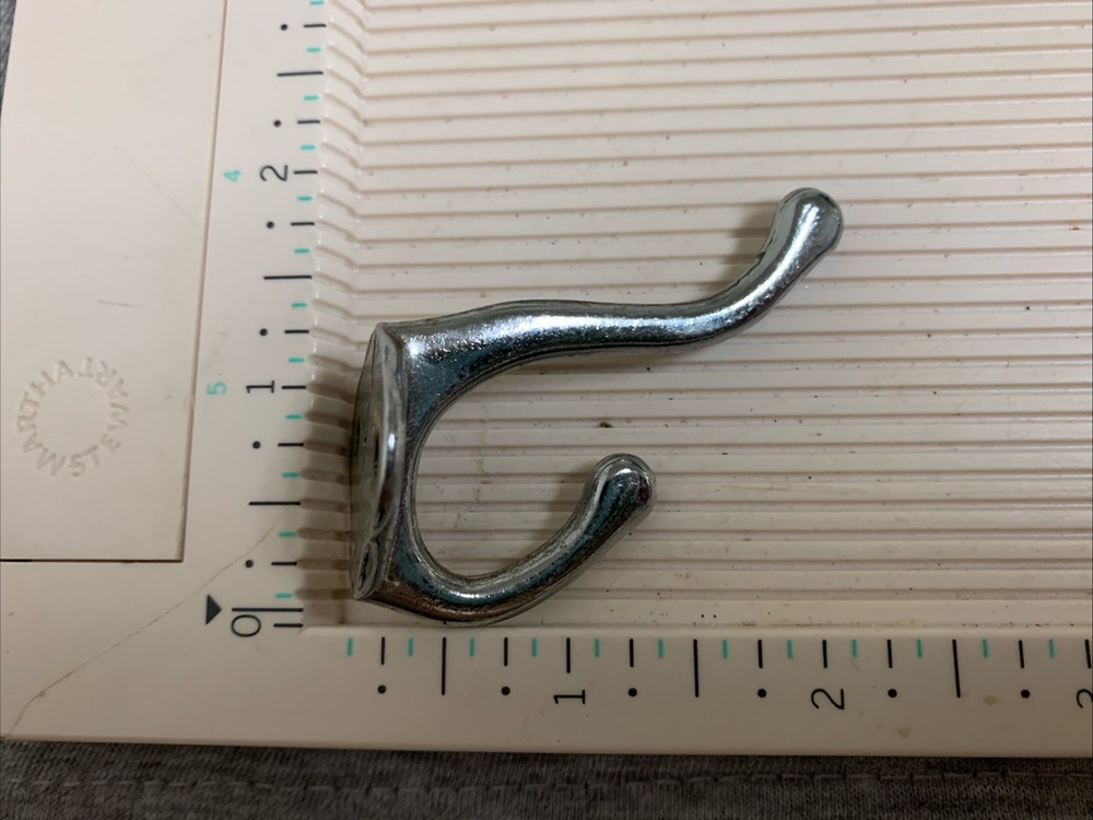 Vintage Small Chrome Double Coat Hook