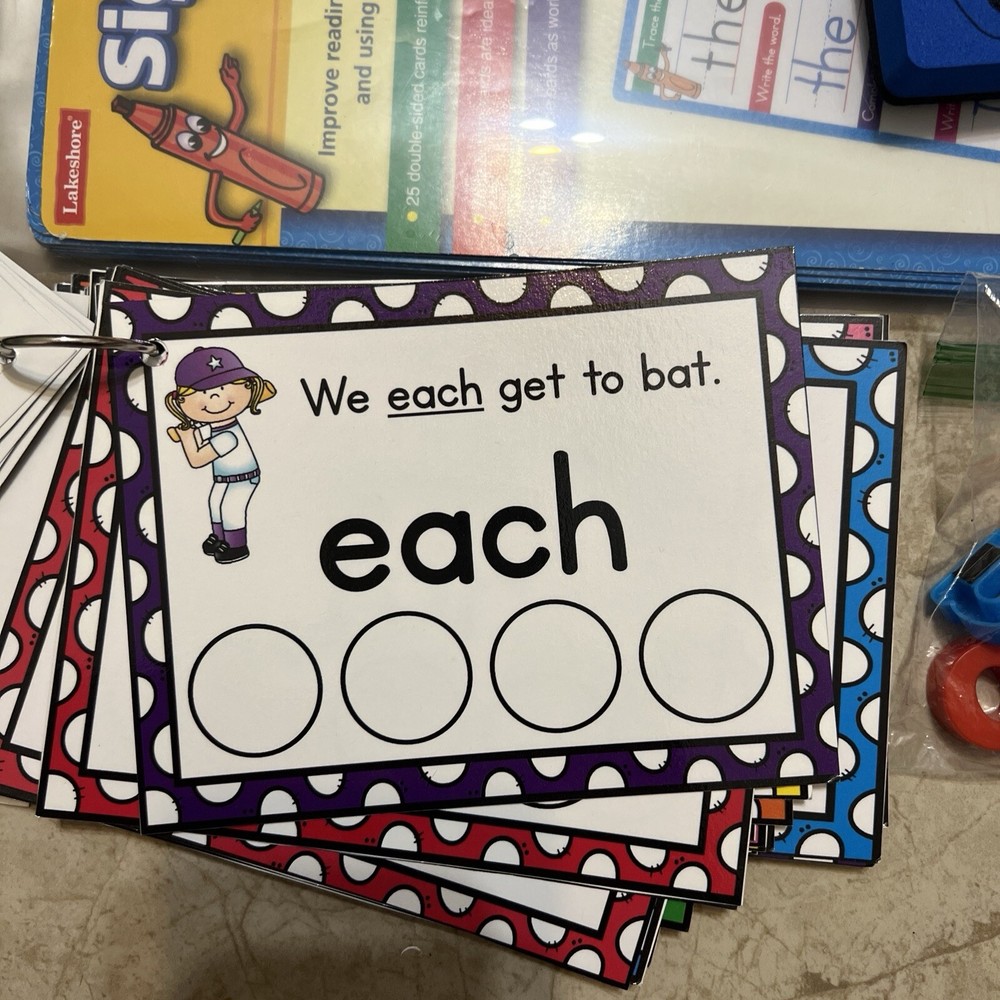 Lakeshore Write & Wipe Sight-Words Practice Cards