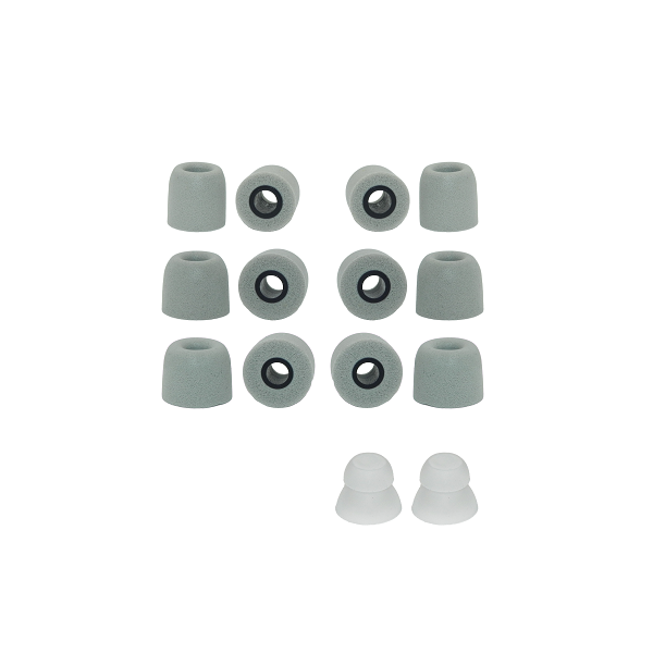 memory foam replacement ear tips for Monster earbuds + sample double flange tips