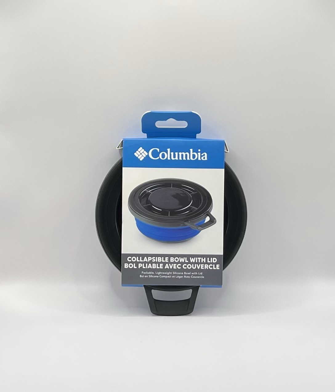 Colombia Collapsible Blue Bowl with Black Lid, New Free Shipping