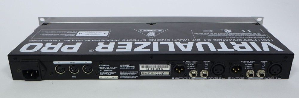 Behringer Virtualizer Pro DSP2024P High-Performance 24-bit Multi-Engine Effects