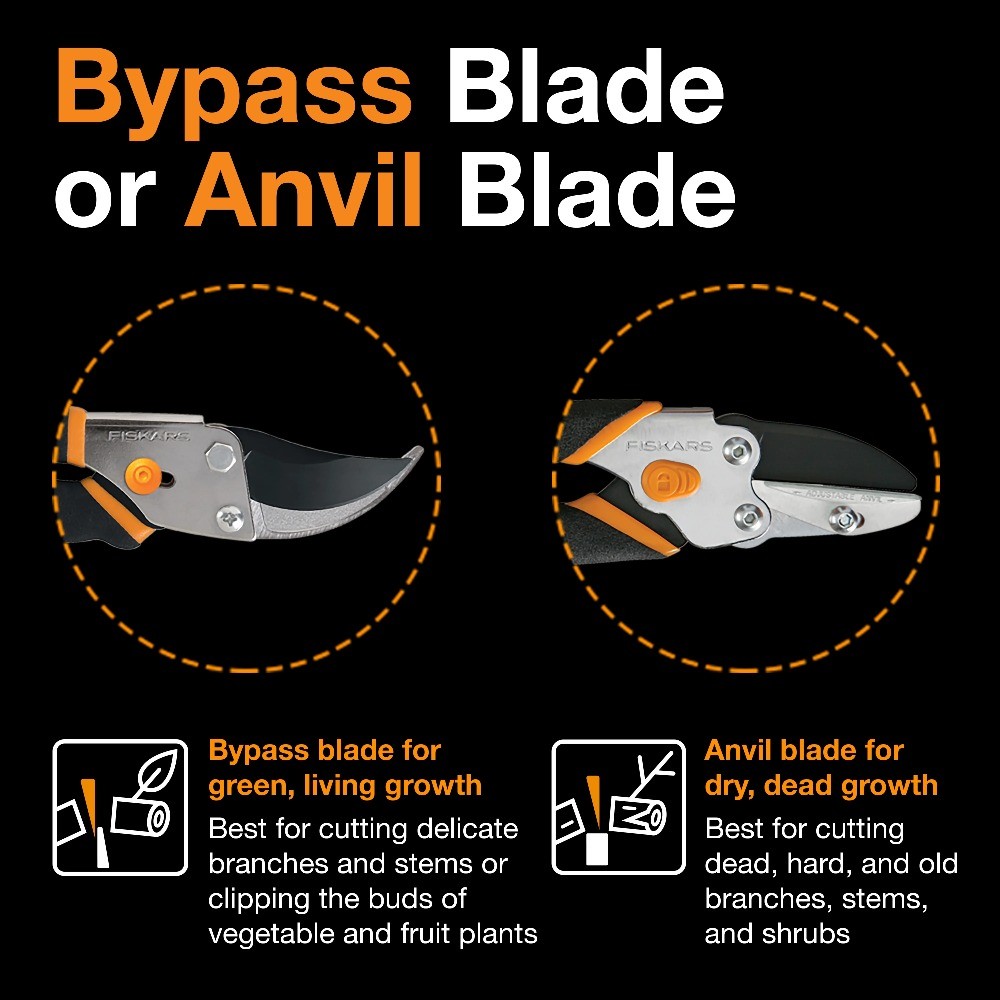 Fiskars PowerGear Titanium Pruning Shears (15 inches)