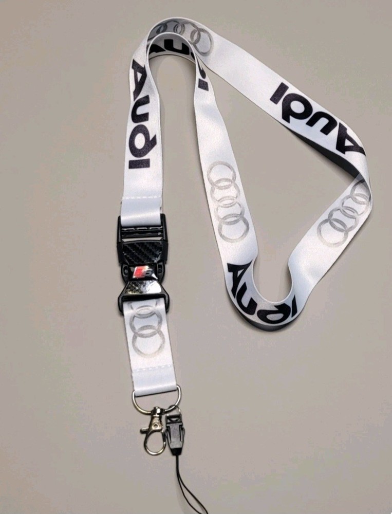 Bespoke Audi White Lanyard