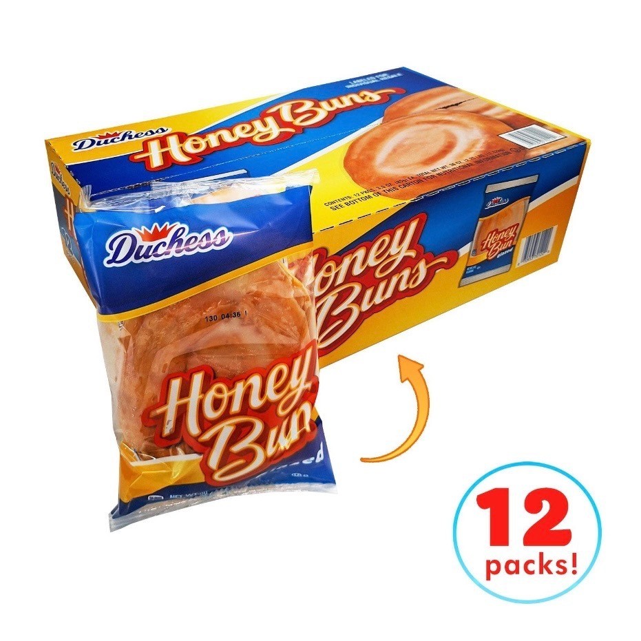 Duchess Honey Buns 3 oz Snacks 12 Count 2 Pack Fresh Bakery Treats