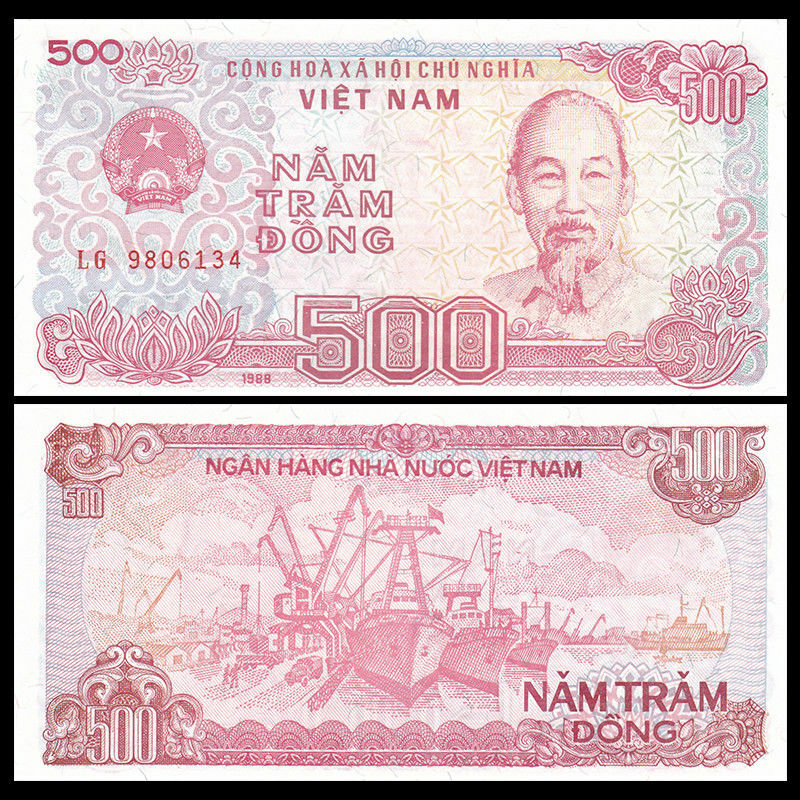 Banknote Bundle. Vietnam. 100 X 500 Dong. Uncirculated. 100 Pcs.