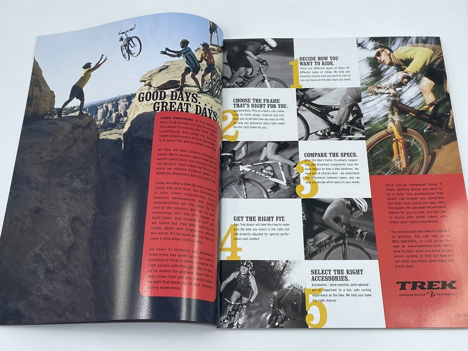 NEW 1999 TREK Bicycles Full-Line Catalog USPS LANCE ARMSTRONG! Road MTB BMX Etc