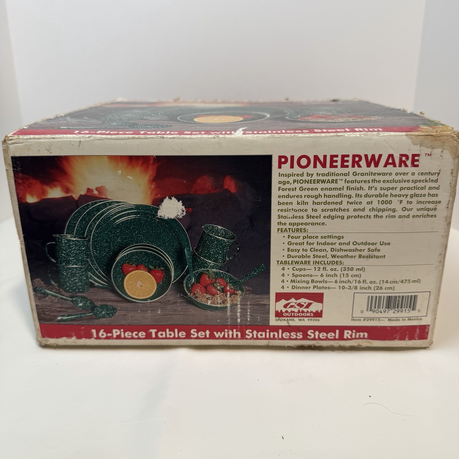 GSI Outdoors Pioneerware Enamelware Camping Dinnerware Set