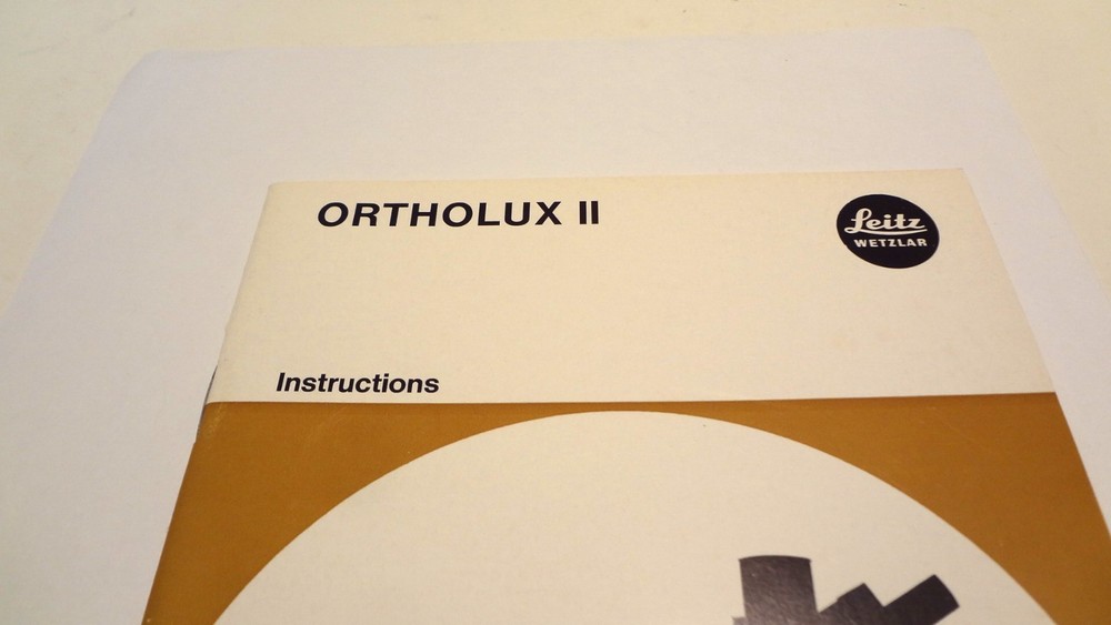 LEITZ ORTHOLUX II ORIGINAL INSTRUCTION MANUAL **MINT CONDITION**