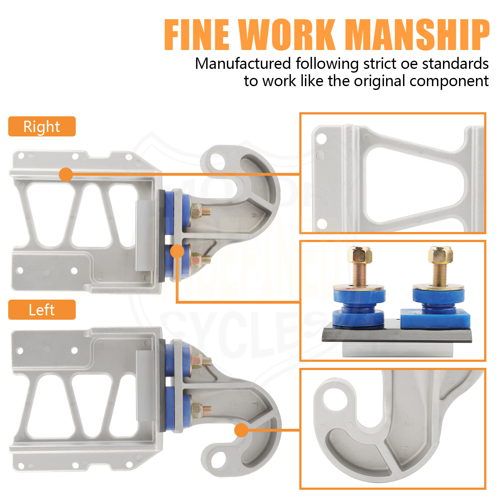 For Peterbilt 379 378 Engine Hood Hinge Pivot Bolt Kit Bushing Mount Bracket Kit