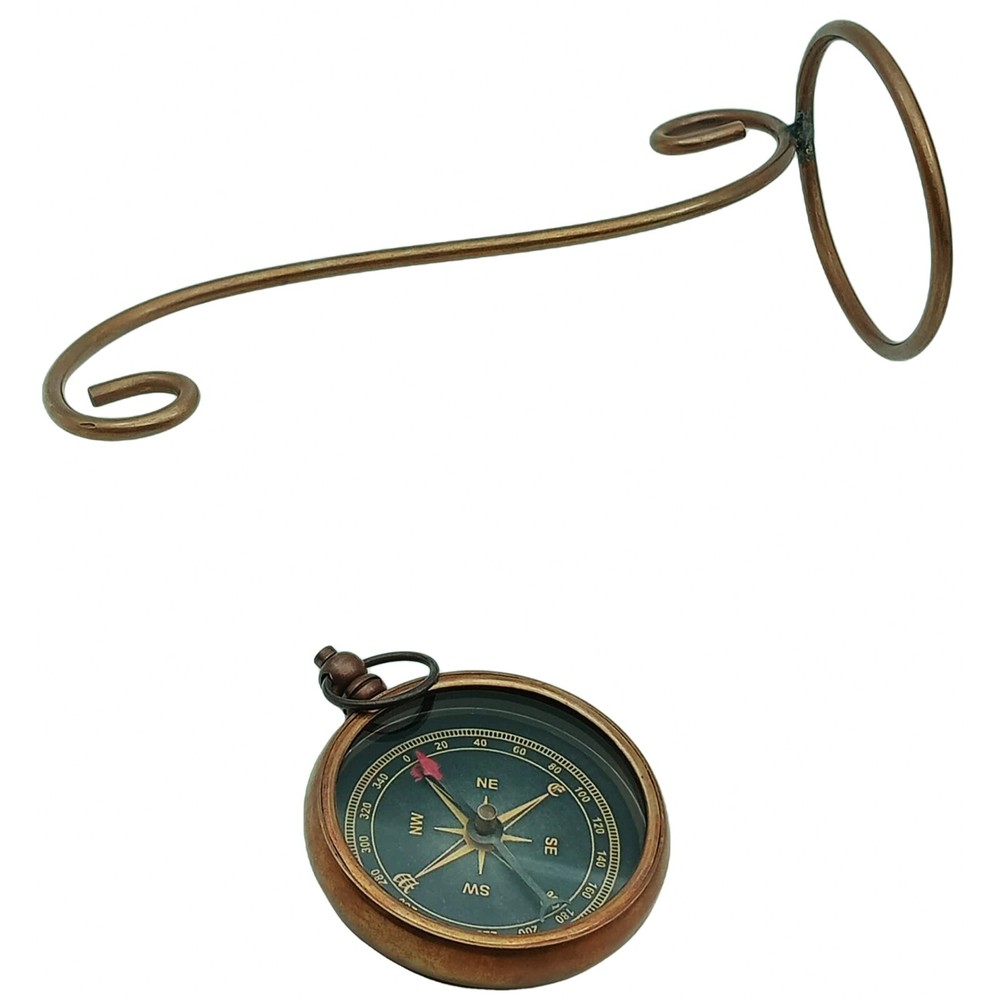 Compass with Display Stand-Unique|Uplifting|Engraved Compass |Brass Compass
