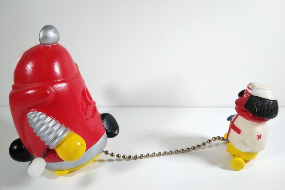 ❤️🤖 MEDIC ROBOCON + NURSE ROBOPECHA 3" WIND-UP SOFUBI JAPAN IMPORT GANBARE HTF