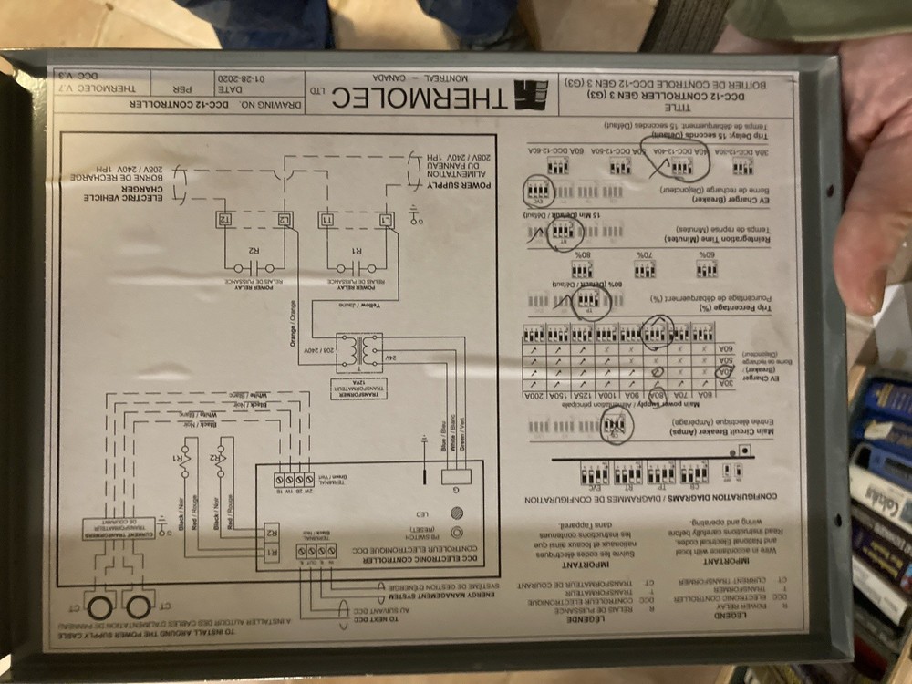 Thermolec DCC EV Energy Management System with CT’s 60A
