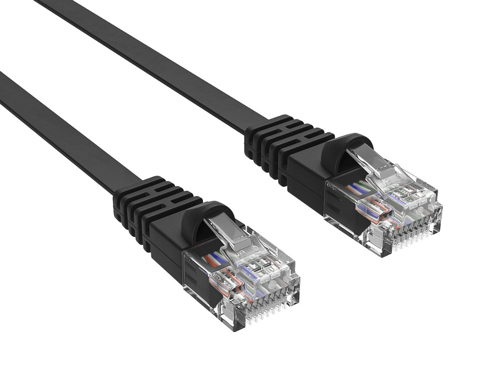 45ft Cat6 Flat Ethernet Network Patch Cable UTP Snagless 32AWG Bare Copper, B...