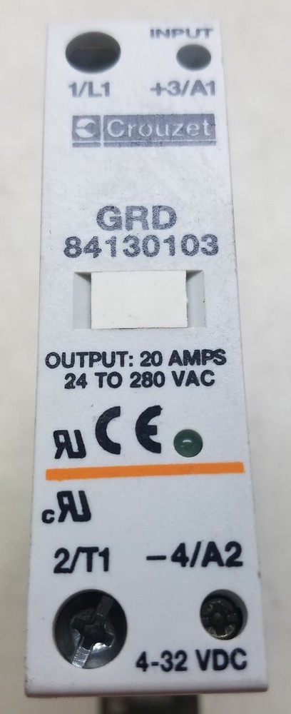 Crouzet GRD 84130103 Solid State Relay Input: 4-32VDC Output: 24-280VAC, 20A