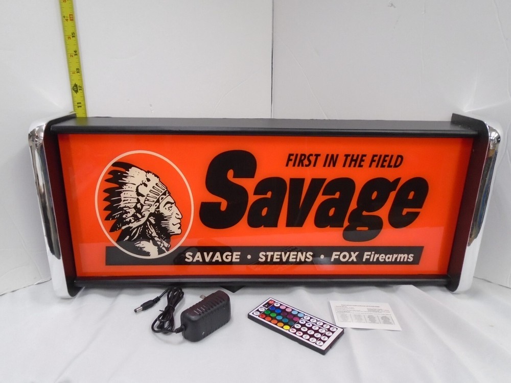 Savage first in the Field LED Display lighted sign lightbox Wall hanging Light