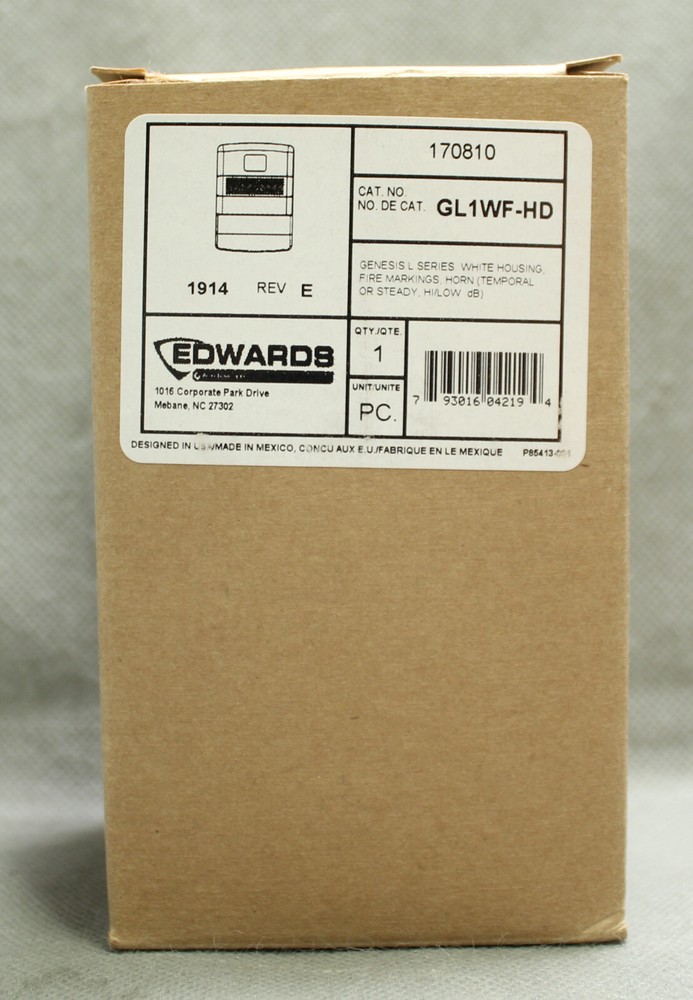 EDWARDS GL1WF-HD HORN FIRE ALARM