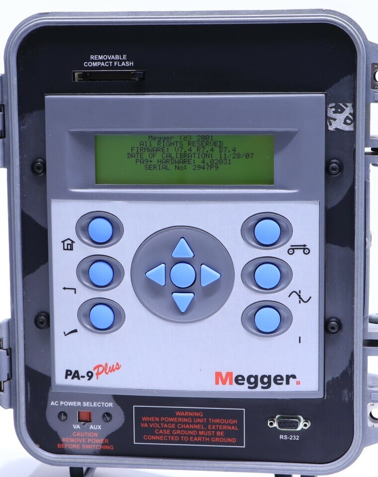 * MEGGER PA-9 PLUS P9P00021-01000 POWER ANALYZER