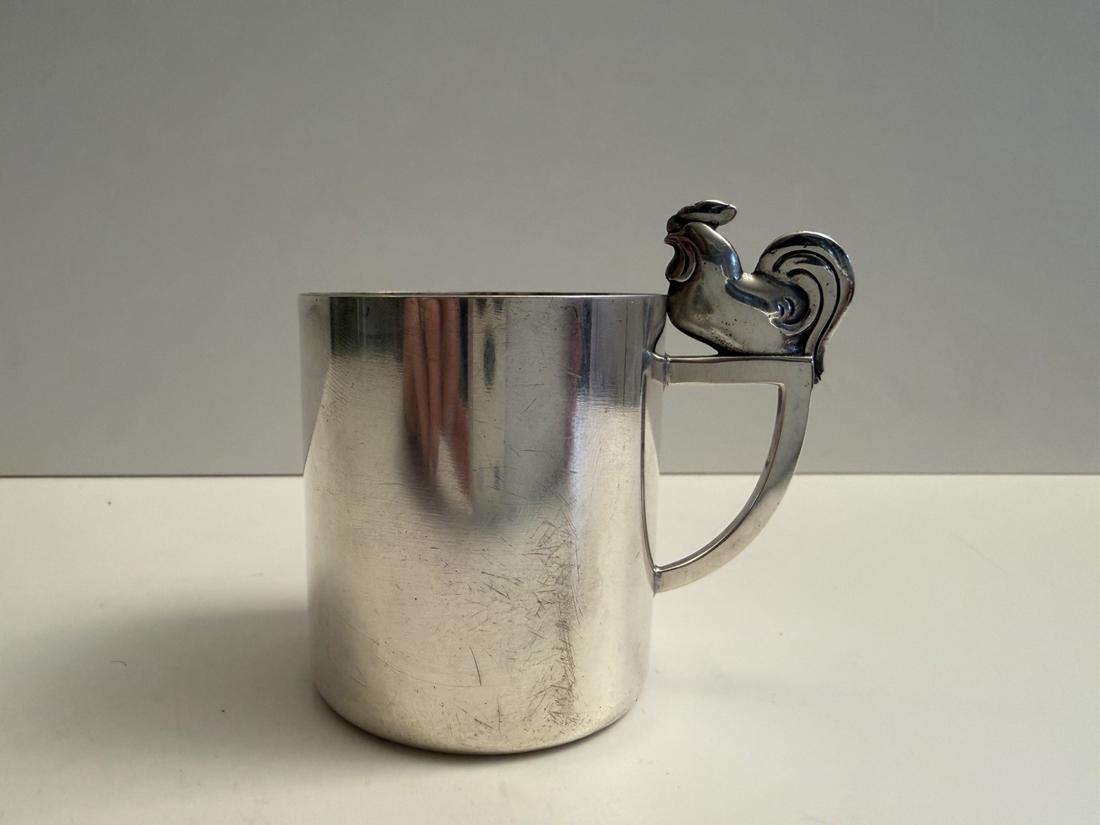 Vintage WMF Silver Plated Silverplate Rooster Baby Cup Mug