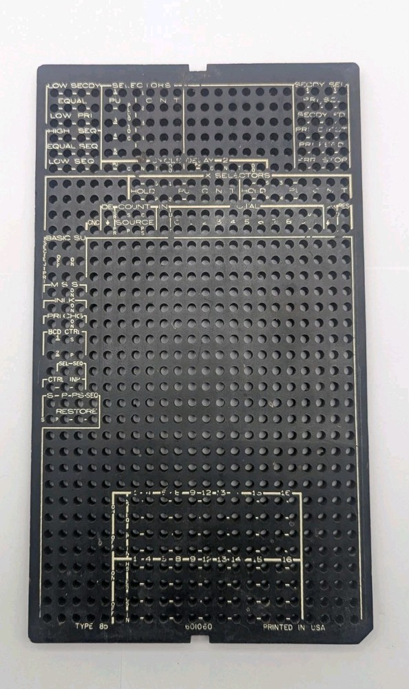 Vintage IBM 601060 Plug Board Machine Plugboard Control Panel FOR DISPLAY