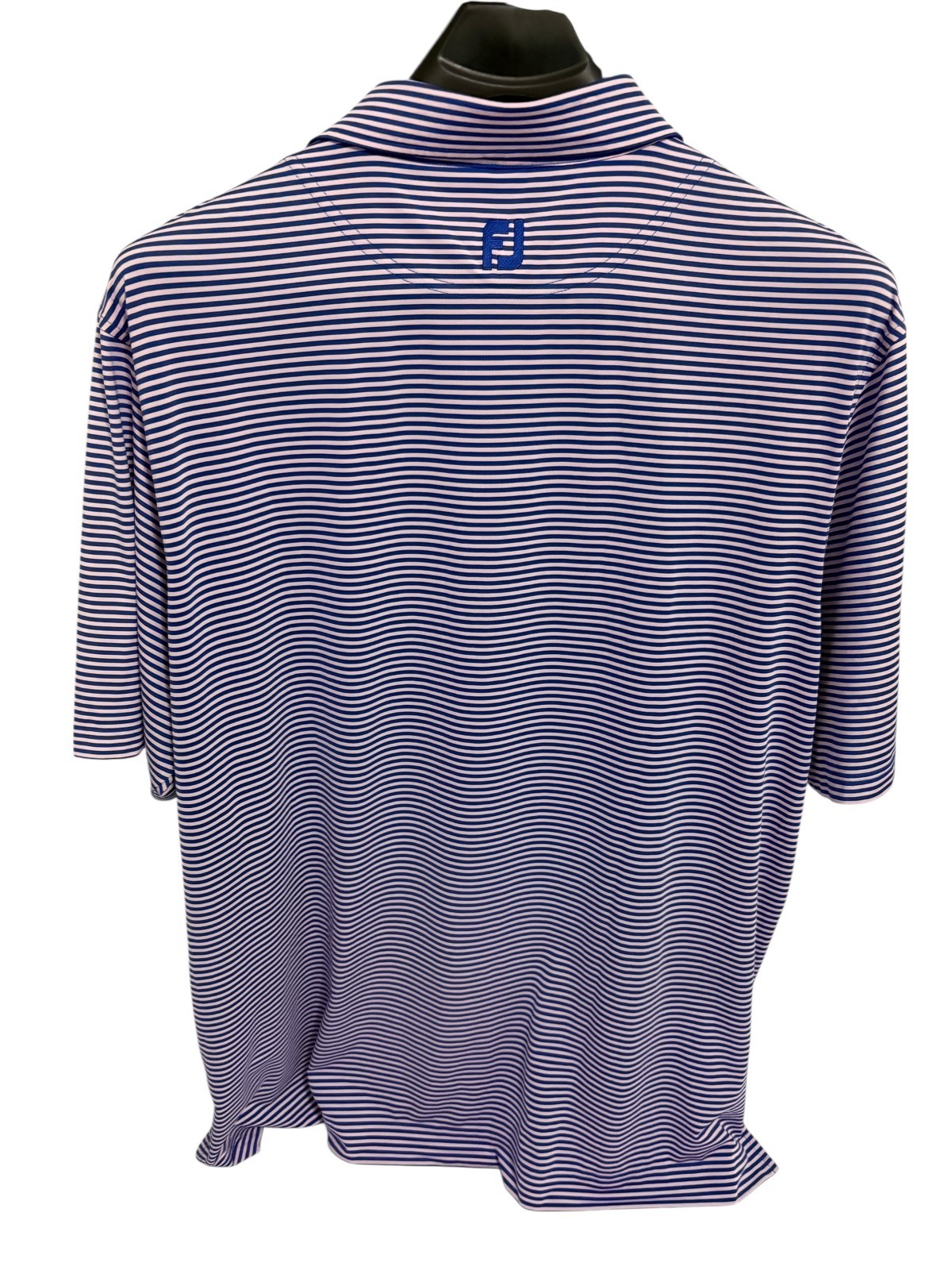 FootJoy Polo Golf Shirt Striped Print Performance Stretch Size XXL