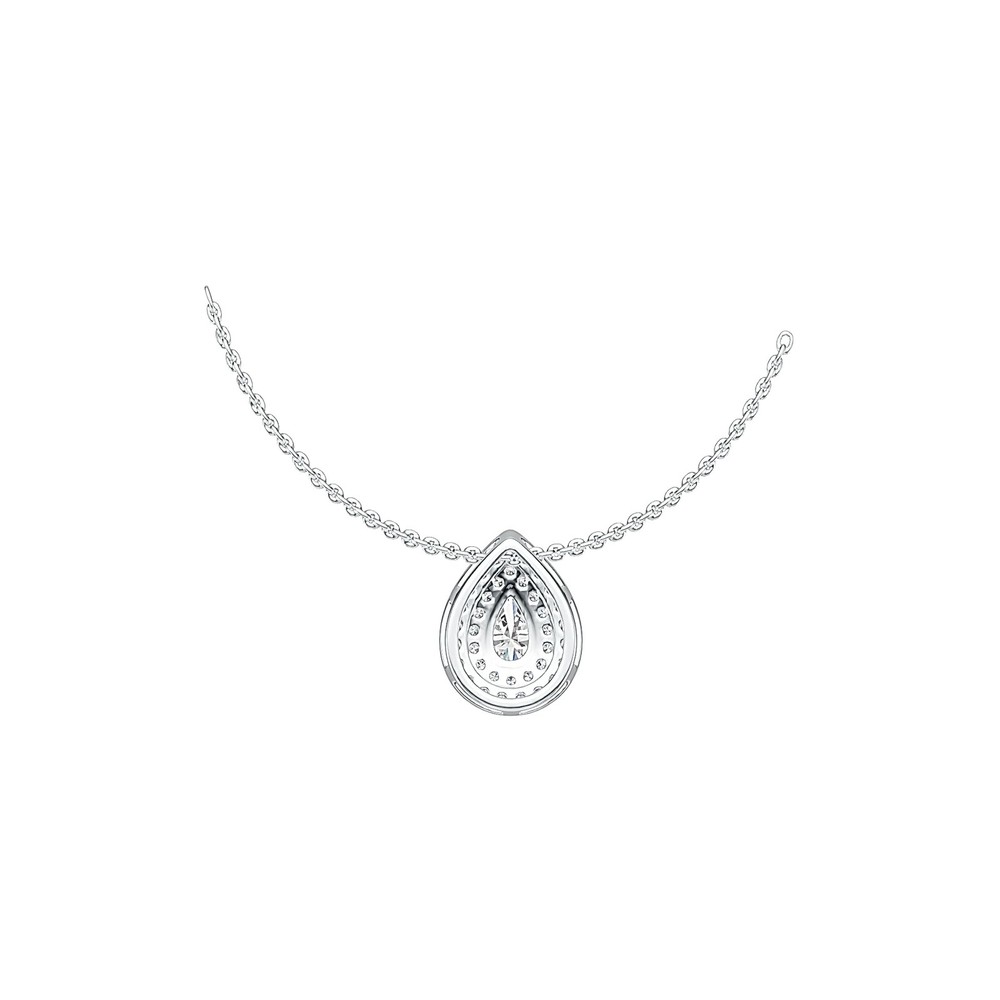 Sterling Silver Semi Mount Pendant Setting Pear PE 5X3mm