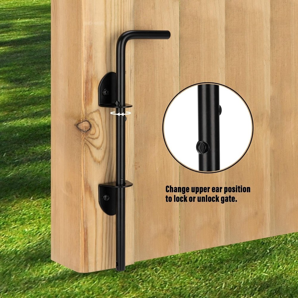 Durable 12" Cane Bolt Gate Latch - Effortless Security for Timber & Iron Gates