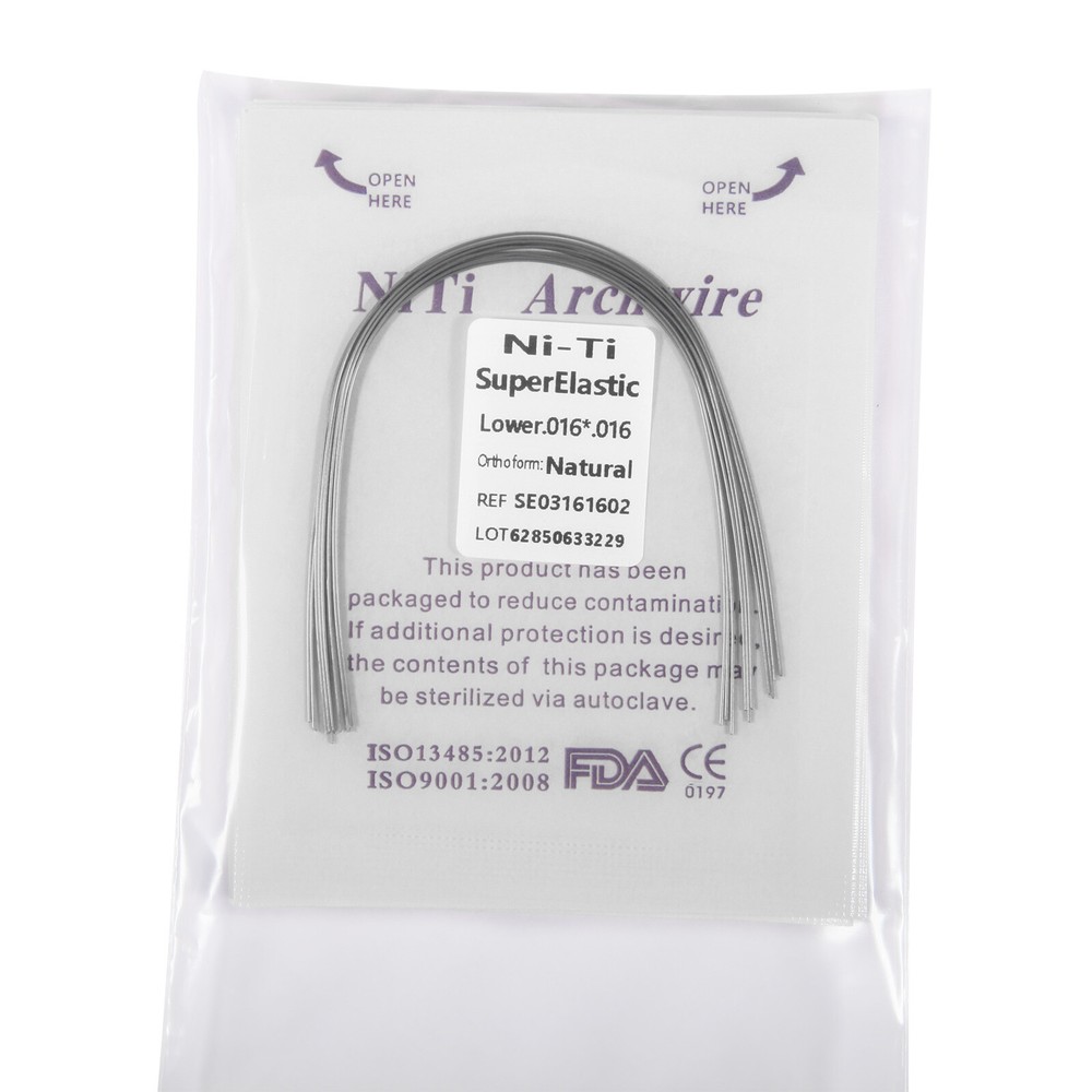 Dental Orthodontic Arch Wire NiTi Rectangular Super Elastic Natural 10pcs/pack