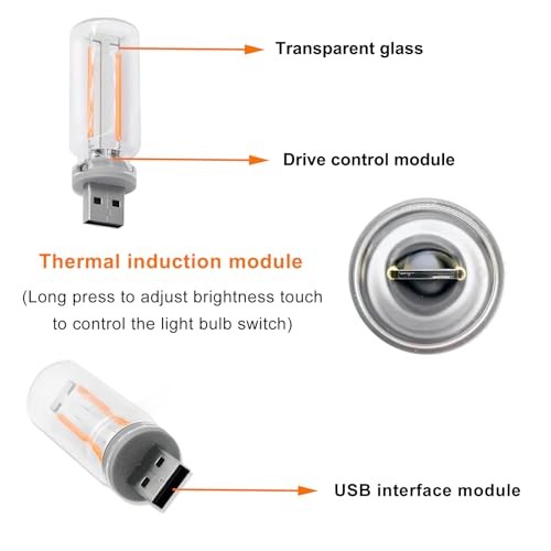 USB LED Car Interior Atmosphere Light, Plug-in USB Interface Ambient Purple